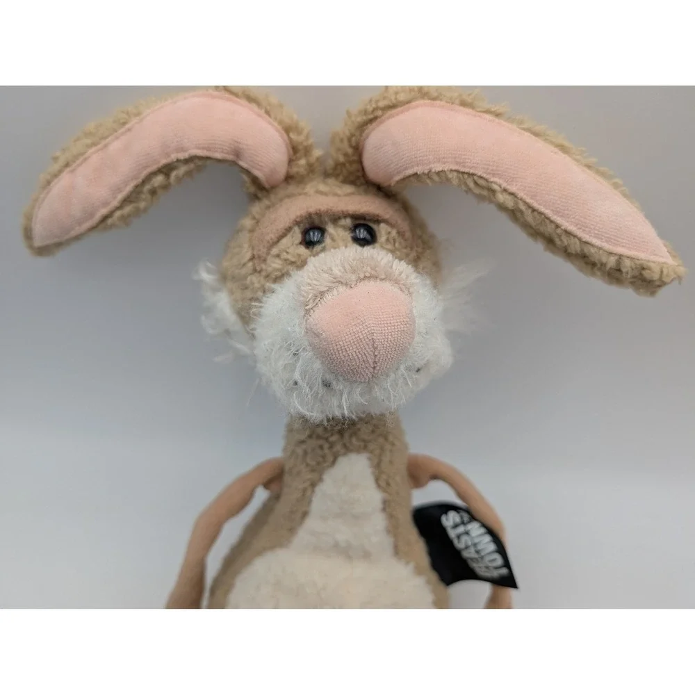 Sigikid Beasts Town Lazy Bunny Plush Tan Rabbit Long Ears 15 Inch Stuffed Animal